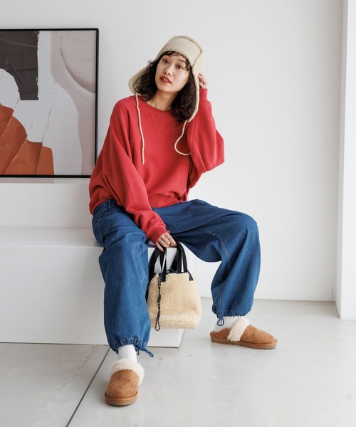 niko and...（ニコアンド）の「オリジナルフェイクムートンシューズ（その他シューズ・レディース・キャメル/ブラック/その他1・SMALL/MEDIUM/LARGE）」の14枚目の写真