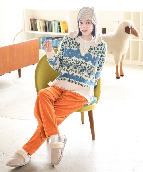 niko and...（ニコアンド）の「オリジナルフェイクムートンシューズ（その他シューズ・レディース・キャメル/ブラック/その他1・SMALL/MEDIUM/LARGE）」の5枚目の写真