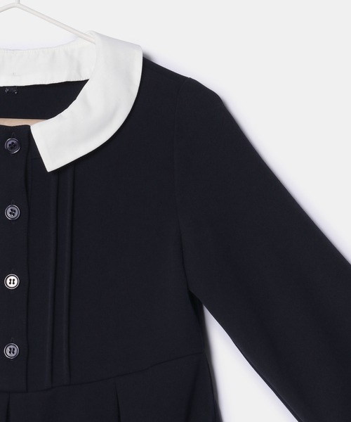 ROPE' PICNIC（ロペピクニック）の「【KIDS】襟取り外しピンタックワンピース/セレモニー（ワンピース・キッズ・ネイビー・130/150/120/140/110）」の5枚目の写真