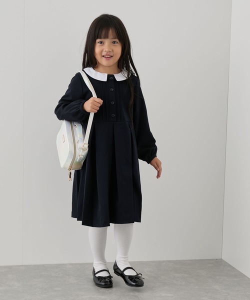 ROPE' PICNIC（ロペピクニック）の「【KIDS】襟取り外しピンタックワンピース/セレモニー（ワンピース・キッズ・ネイビー・130/150/120/140/110）」の15枚目の写真