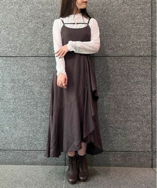 axes femme フリル キャミワンピース チュニック Amazon.co.jp: (アクシーズファムポエティック) axes femme