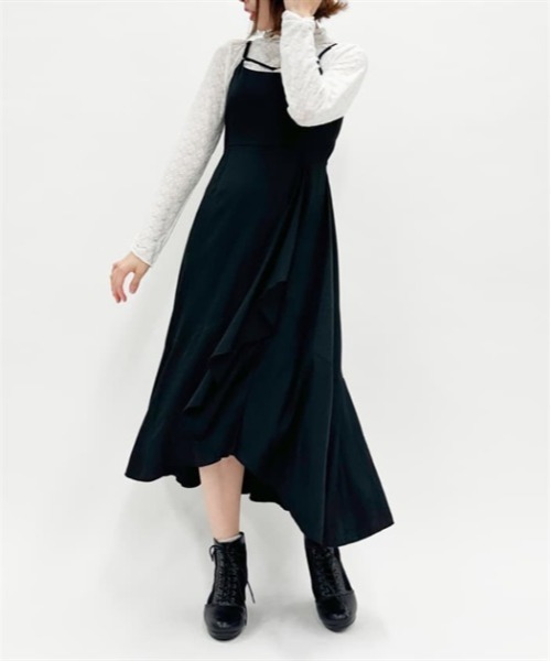 axes femme フリル キャミワンピース チュニック TS341X98P_016352f9ea8193f3c72b