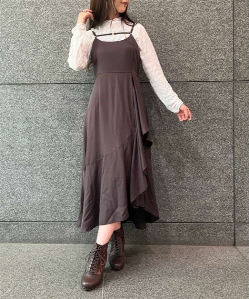 axes femme フリル キャミワンピース チュニック axes femme フリル キャミワンピース チュニック - メルカリ