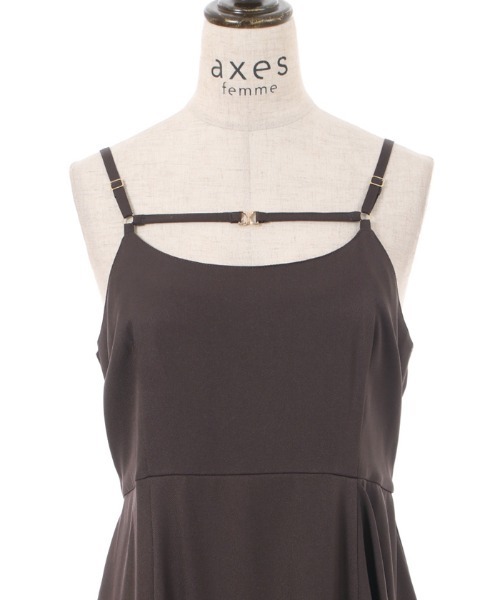 axes femme(アクシーズファム)の「ビット付フリルキャミワンピース(ワンピース・レディース・ワイン/ブラック/ブラウン・FREE)」の14枚目の写真