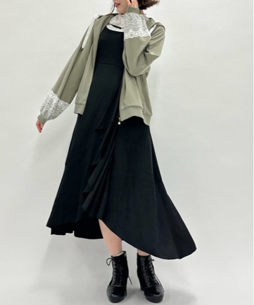axes femme フリル キャミワンピース チュニック axes femme（アクシーズファム）の「ビット付フリルキャミ