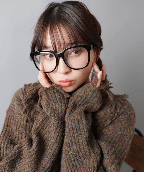 SPINNS（スピンズ）の「黒縁伊達メガネ/大き目レンズ/太フレーム/ユニセックス対応（メガネ・メンズ・A・ONESIZE）」の5枚目の写真