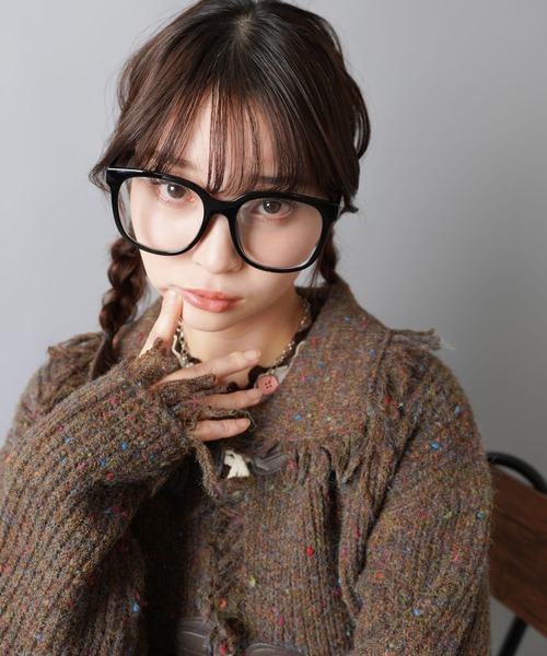 SPINNS（スピンズ）の「黒縁伊達メガネ/大き目レンズ/太フレーム/ユニセックス対応（メガネ・メンズ・A・ONESIZE）」の6枚目の写真