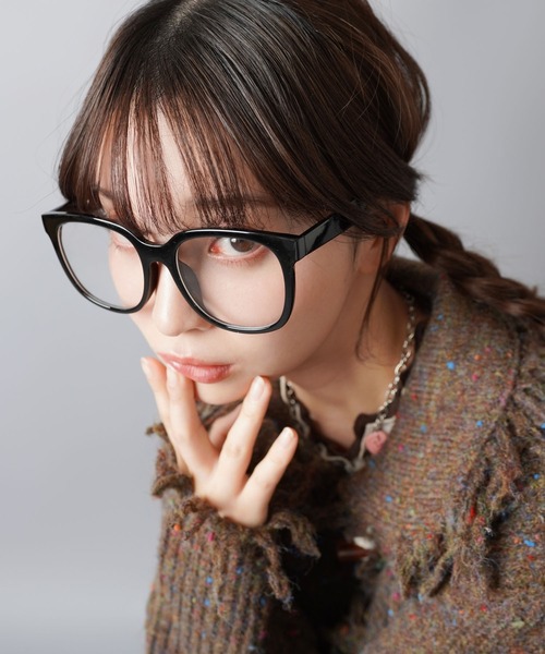 SPINNS（スピンズ）の「黒縁伊達メガネ/大き目レンズ/太フレーム/ユニセックス対応（メガネ・メンズ・A・ONESIZE）」の7枚目の写真