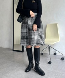 グレンチェックツイードミニスカート