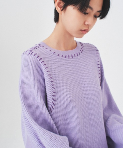 soduk（スドーク）の「thermal knit pullover（Tシャツ/カットソー