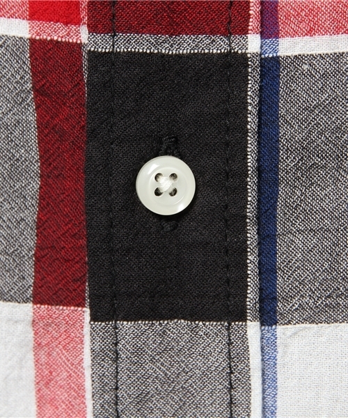 OUTLET（アウトレット）の「【CIAOPANIC TYPY】ドライワッシャーチェックシャツ（シャツ/ブラウス・メンズ・ブラック/ホワイト・LARGE/SMALL/MEDIUM）」の3枚目の写真