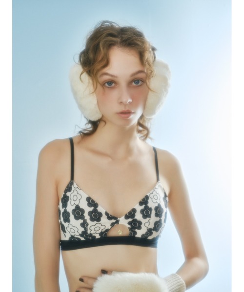 LILY BROWN（リリーブラウン）の「【LILY BROWN×MARY QUANT】【LILY BROWN Lingerie】デイジーノンワイヤーブラ・ショーツセット（ブラ&ショーツ・レディース・アイボリー/ブラック・SMALL/MEDIUM）」の16枚目の写真
