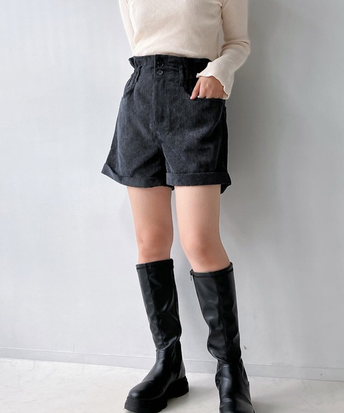 てるてるボウズ！NO MASS PROD. ショートパンツ AS KNOW AS plus（アズノゥアズプラス）の「〇ロールアップハイ