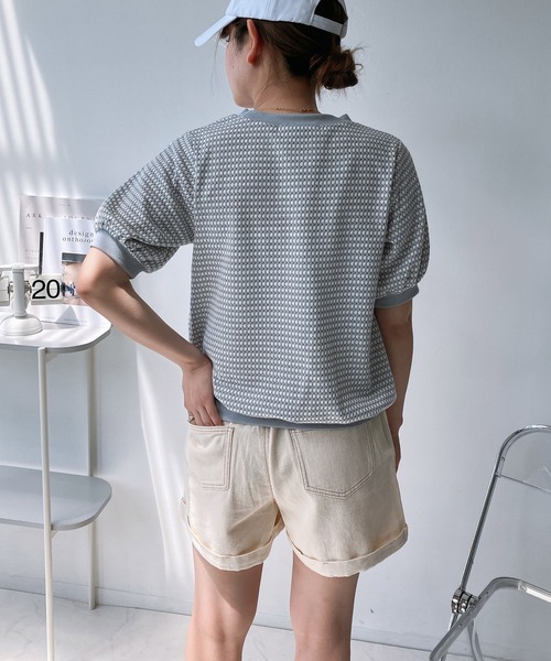 AS KNOW AS plus（アズノゥアズプラス）の「〇ロールアップハイウエストショートパンツ（その他パンツ・レディース・ブラック系その他/ピンク系/ブラック系1/ホワイト系その他/ブラック系/サックスブルー系2/アイボリー系2/ブラック系2/ブルー系2/ベージュ系その他/アイボリー系/サックスブルー系3/ブラック系3/ブルー系3/その他・FREE）」の16枚目の写真