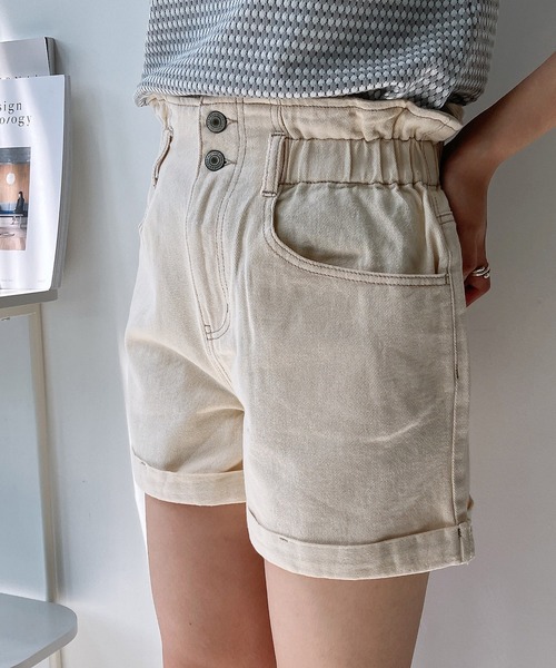 AS KNOW AS plus（アズノゥアズプラス）の「〇ロールアップハイウエストショートパンツ（その他パンツ・レディース・ブラック系その他/ピンク系/ブラック系1/ホワイト系その他/ブラック系/サックスブルー系2/アイボリー系2/ブラック系2/ブルー系2/ベージュ系その他/アイボリー系/サックスブルー系3/ブラック系3/ブルー系3/その他・FREE）」の20枚目の写真