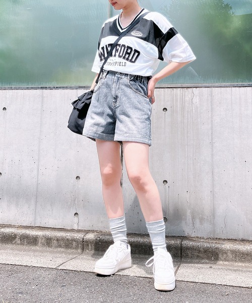 AS KNOW AS plus（アズノゥアズプラス）の「〇ロールアップハイウエストショートパンツ（その他パンツ・レディース・ブラック系その他/ピンク系/ブラック系1/ホワイト系その他/ブラック系/サックスブルー系2/アイボリー系2/ブラック系2/ブルー系2/ベージュ系その他/アイボリー系/サックスブルー系3/ブラック系3/ブルー系3/その他・FREE）」の19枚目の写真