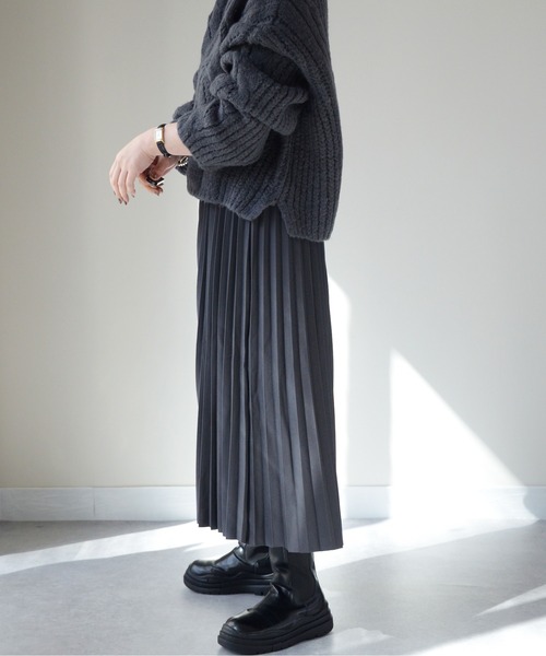 ibeul_(イベール)の「ソフトプリーツスカート(スカート・レディース・ホワイト/カーキ/ブラック/グレー・XL/M/L/S)」の17枚目の写真