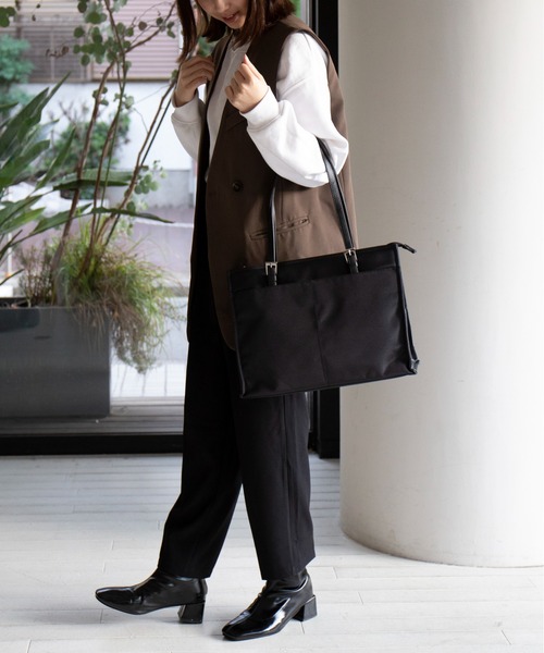 SETUP7(セットアップセブン)の「【SETUP7】レディースA4対応ビジネスバッグ YMX(ビジネスバッグ・レディース・ブラック系その他2/ブラック・FREE)」の6枚目の写真