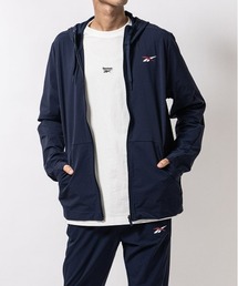 Reebok（リーボック）の「ウーヴン フルジップ フーディー / Ltwt Woven FZ Hoodie（パーカー）」