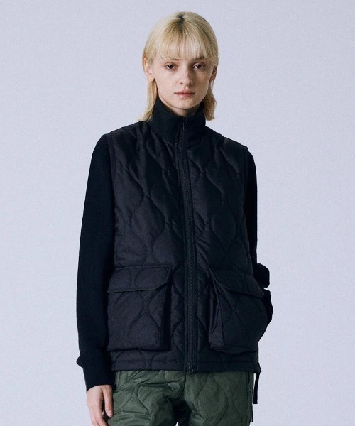TAION(タイオン)の「MILITARY LIB TURTLENECK W-ZIP DOWN VEST 012ZML-1(ダウンベスト・メンズ・ブラック・LARGE/X-LARGE/XX-LARGE/MEDIUM/SMALL)」の1枚目の写真