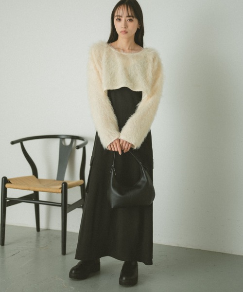 VANNIE U（ヴァニーユー）の「シャギークロップドトップス（Tシャツ/カットソー・レディース・グレー/アイボリー/ピンク・FREE）」の14枚目の写真