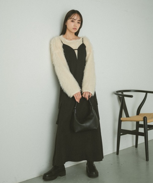 VANNIE U（ヴァニーユー）の「シャギークロップドトップス（Tシャツ/カットソー・レディース・グレー/アイボリー/ピンク・FREE）」の18枚目の写真