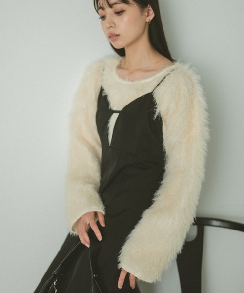 VANNIE U（ヴァニーユー）の「シャギークロップドトップス（Tシャツ/カットソー・レディース・グレー/アイボリー/ピンク・FREE）」の16枚目の写真