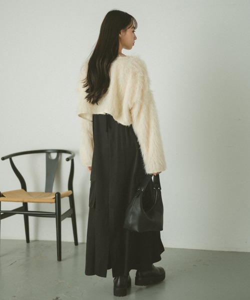 VANNIE U（ヴァニーユー）の「シャギークロップドトップス（Tシャツ/カットソー・レディース・グレー/アイボリー/ピンク・FREE）」の15枚目の写真