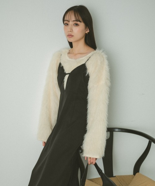 VANNIE U（ヴァニーユー）の「シャギークロップドトップス（Tシャツ/カットソー・レディース・グレー/アイボリー/ピンク・FREE）」の17枚目の写真