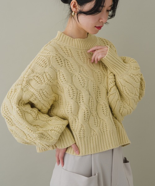 KATHARINE ROSS(キャサリンロス)の「【KATHARINE ROSS】【ZOZO限定】ケーブルニットプルオーバー(ニット/セーター・レディース・グレー/ピンクベージュ/イエロー・MEDIUM)」の10枚目の写真