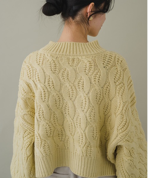 KATHARINE ROSS(キャサリンロス)の「【KATHARINE ROSS】【ZOZO限定】ケーブルニットプルオーバー(ニット/セーター・レディース・グレー/ピンクベージュ/イエロー・MEDIUM)」の14枚目の写真