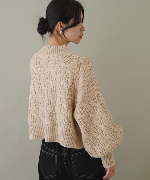 KATHARINE ROSS(キャサリンロス)の「【KATHARINE ROSS】【ZOZO限定】ケーブルニットプルオーバー(ニット/セーター・レディース・グレー/ピンクベージュ/イエロー・MEDIUM)」の9枚目の写真