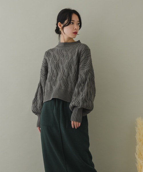 KATHARINE ROSS(キャサリンロス)の「【KATHARINE ROSS】【ZOZO限定】ケーブルニットプルオーバー(ニット/セーター・レディース・グレー/ピンクベージュ/イエロー・MEDIUM)」の11枚目の写真