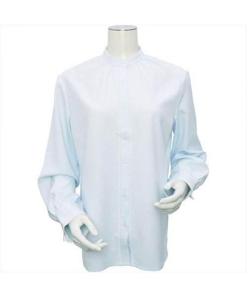 TOKYO SHIRTS（トウキョウシャツ）の「長袖ビジネスワイシャツ（シャツ/ブラウス・レディース・サックスブルー・S/LL/M/L）」の5枚目の写真