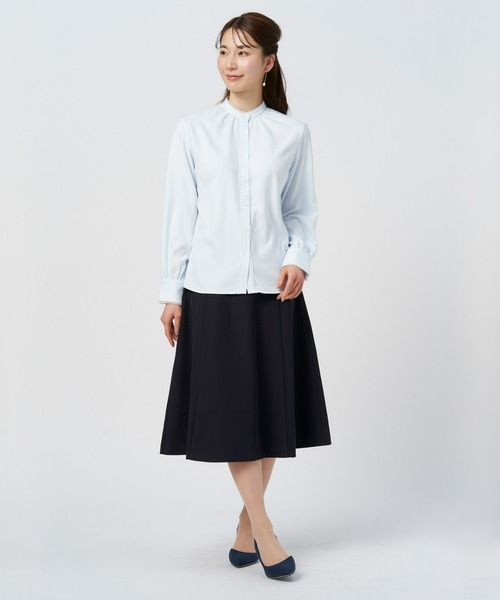 TOKYO SHIRTS（トウキョウシャツ）の「長袖ビジネスワイシャツ（シャツ/ブラウス・レディース・サックスブルー・S/LL/M/L）」の7枚目の写真