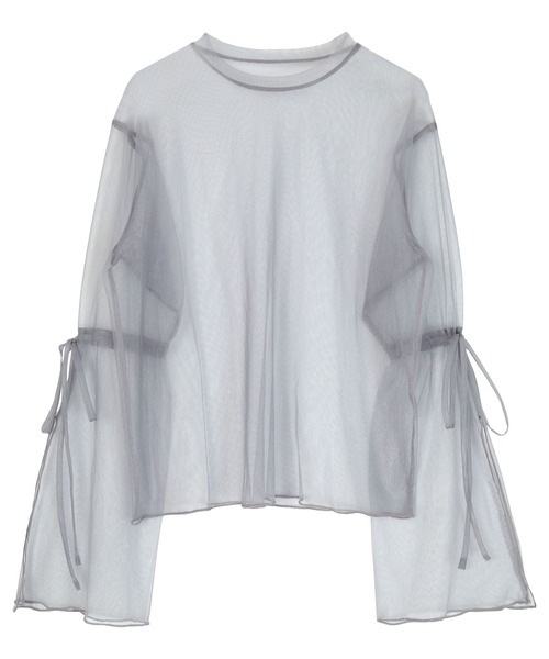 miette（ミエット）の「スリットスリーブシアートップス（Tシャツ/カットソー・レディース・レッド/ブラック/オフホワイト/パープル/ピンク/シルバー・FREE）」の13枚目の写真