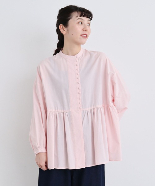 l'atelier du savon(アトリエドサボン)の「タイプライター ころころボタンブラウス(シャツ/ブラウス・レディース・ピンク/ホワイト/ブラック・FREE)」の3枚目の写真