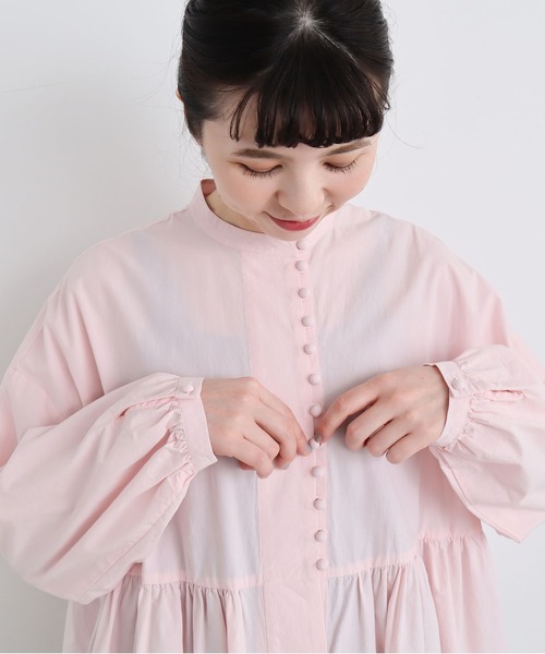 l'atelier du savon(アトリエドサボン)の「タイプライター ころころボタンブラウス(シャツ/ブラウス・レディース・ピンク/ホワイト/ブラック・FREE)」の8枚目の写真