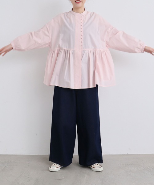 l'atelier du savon(アトリエドサボン)の「タイプライター ころころボタンブラウス(シャツ/ブラウス・レディース・ピンク/ホワイト/ブラック・FREE)」の16枚目の写真