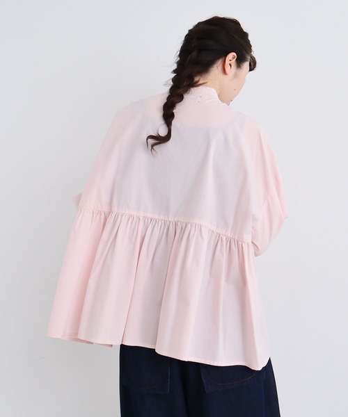 l'atelier du savon(アトリエドサボン)の「タイプライター ころころボタンブラウス(シャツ/ブラウス・レディース・ピンク/ホワイト/ブラック・FREE)」の6枚目の写真