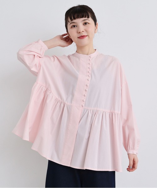 l'atelier du savon(アトリエドサボン)の「タイプライター ころころボタンブラウス(シャツ/ブラウス・レディース・ピンク/ホワイト/ブラック・FREE)」の4枚目の写真