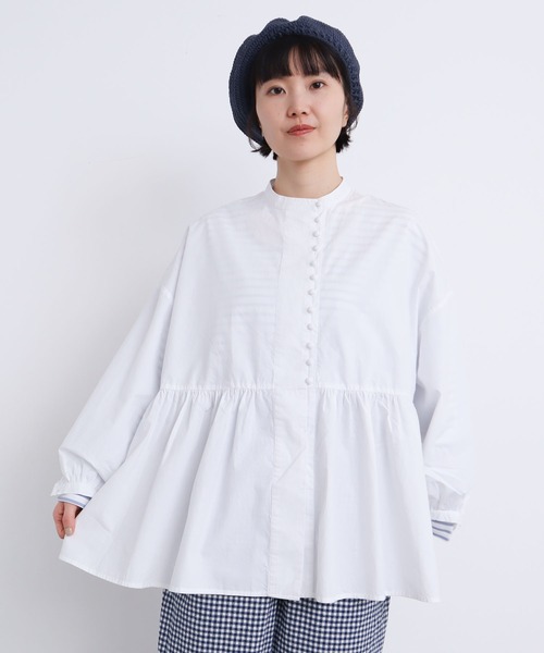 l'atelier du savon(アトリエドサボン)の「タイプライター ころころボタンブラウス(シャツ/ブラウス・レディース・ピンク/ホワイト/ブラック・FREE)」の10枚目の写真