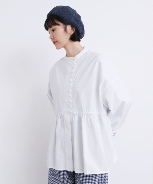 l'atelier du savon(アトリエドサボン)の「タイプライター ころころボタンブラウス(シャツ/ブラウス・レディース・ピンク/ホワイト/ブラック・FREE)」の11枚目の写真