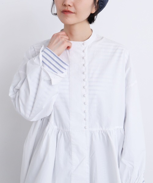 l'atelier du savon(アトリエドサボン)の「タイプライター ころころボタンブラウス(シャツ/ブラウス・レディース・ピンク/ホワイト/ブラック・FREE)」の9枚目の写真