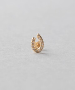 K18YG ピース ブラウンダイヤモンド チャーム ピアス（ピアス