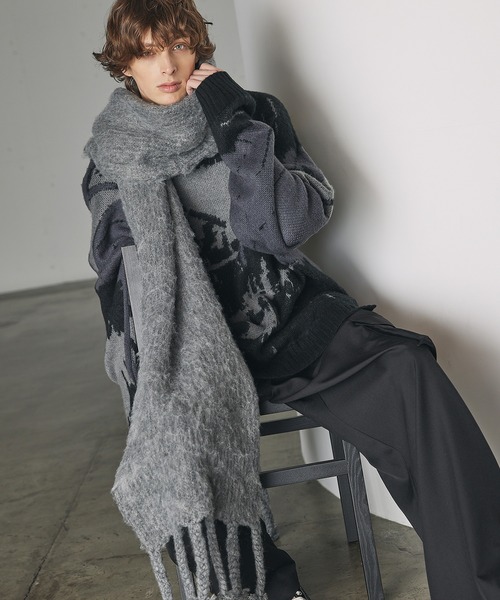 CTHY（シティ）の「ハイエンドモヘアフリンジマフラー（マフラー