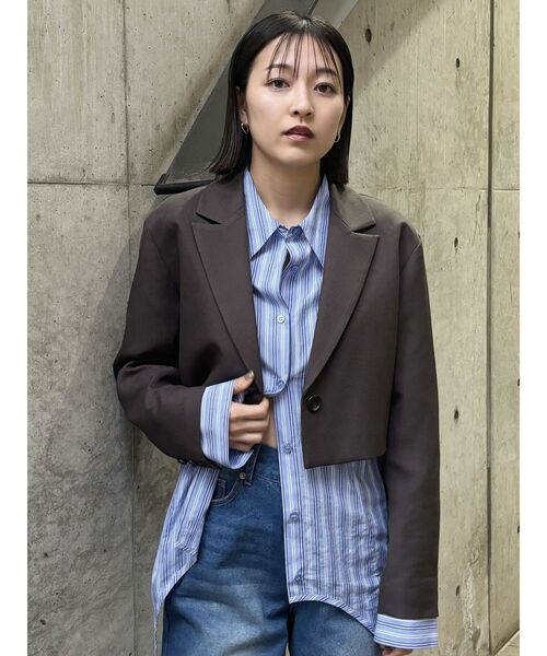 MURUA(ムルーア)の「ターンバック2wayシャツ(シャツ/ブラウス・レディース・ホワイト/グレー/その他1/イエロー・FREE)」の14枚目の写真