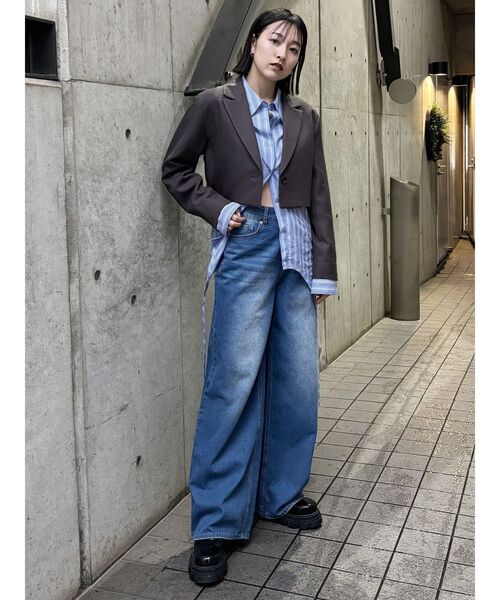 MURUA(ムルーア)の「ターンバック2wayシャツ(シャツ/ブラウス・レディース・ホワイト/グレー/その他1/イエロー・FREE)」の15枚目の写真