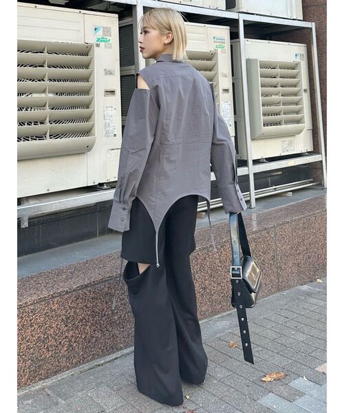 MURUA(ムルーア)の「ターンバック2wayシャツ(シャツ/ブラウス・レディース・ホワイト/グレー/その他1/イエロー・FREE)」の18枚目の写真