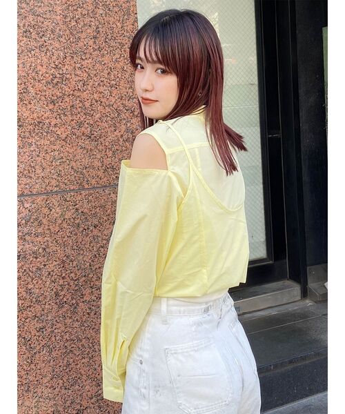 MURUA(ムルーア)の「ターンバック2wayシャツ(シャツ/ブラウス・レディース・ホワイト/グレー/その他1/イエロー・FREE)」の21枚目の写真
